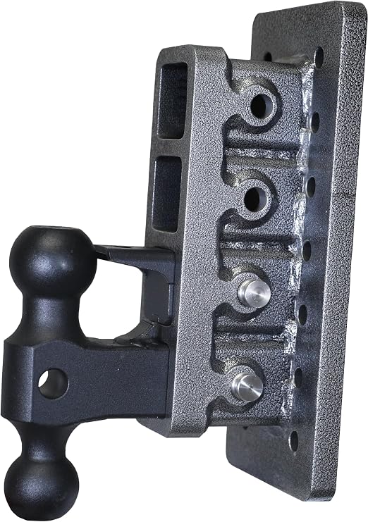 GEN-Y Hitch Bolt-On Tow Hitch for 2" Receiver - 7.5" Drop with 4 Adjustable Positions, Includes Dual Ball Mount, Pintle Lock and Pins, 16,000 lbs Towing Capacity, 2,000 lbs Tongue Weight, Silver