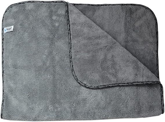 Spark 2316 Microfiber Plush Auto Drying and Cleaning Cloth Large Size 60x90 cm. GRAY