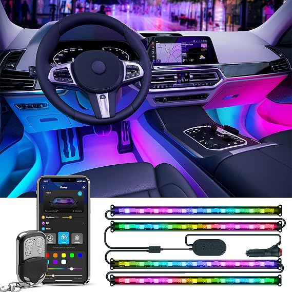 Govee Car Lights, RGBIC, Smart Interior Car Lights, APP&Remote Control