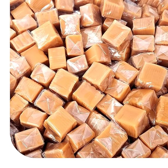 Caramel Candy, Classic Caramels Individually Wrapped - 2 Lb Pack | Vanilla Flavored Chewy Candy