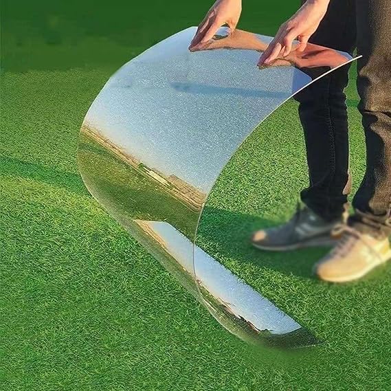 Polycarbonate Roofing Sheet Clear Polycarbonate Sheets Poly Plastic Roof Panel,Anti-UV Rainproof,Transparent Acrylic Sheet,Greenhouse Canopy Carport Cold Frame Replacement Shed Panel,Easy to Bend & C