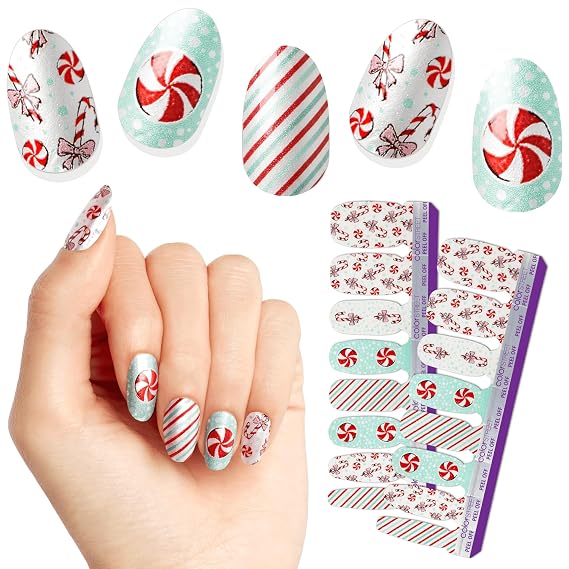 Color Street - Peppermint, Please - 16 Double-Ended Nail Polish Strips