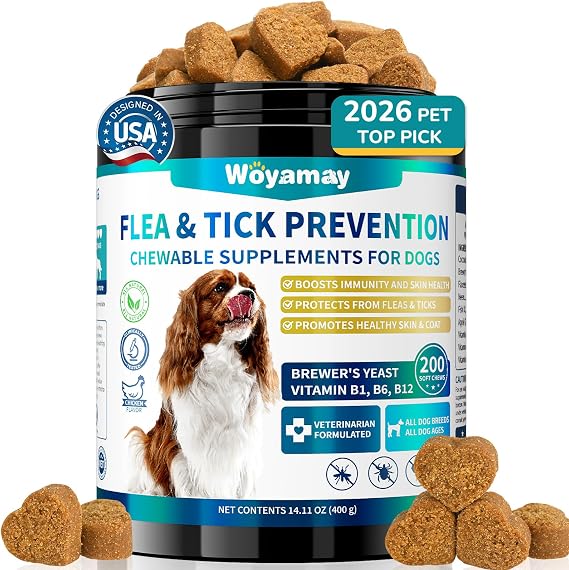 Woyamay Flea and Tick Prevention for Dogs, Dog Flea and Tick Treatment