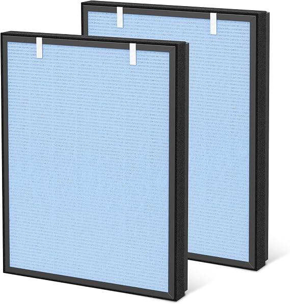 HSP002 Replacement Filter for HATHASPACE HSP002 Smart Air Purifiers | 4-in-1 Air Filter with Activated Carbon Filter, 2 Pack