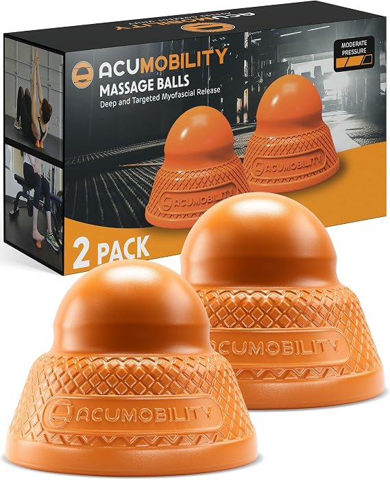 Acumobility Massage Ball Roller 2 Pack - Trigger Point - Massage Balls | Massage Roller Ball, Foot Massage Ball, Physical Therapy Ball