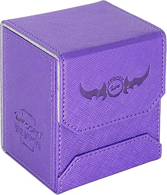 Leather Deck Box-Purple for Collectible Cards-MTG,Yugioh,Pokeman,TES Legacy,Munchkins CCG Decks and Also Small Tokens or Dice- Hold 80 Sleeved Cards or 150 Naked Cards .......
