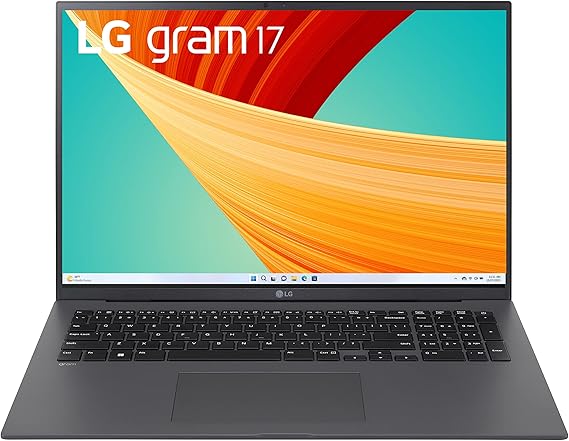 LG gram 17 Lightweight Laptop, Intel 13th Gen Core i7 Evo Platform, Windows 11 Home, 32GB RAM, 2TB SSD, Gray