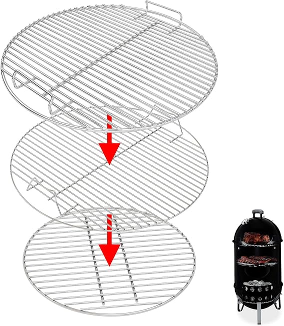 Hisencn Grates for Weber 18-inch Smokey Mountain Cooker Charcoal Smoker