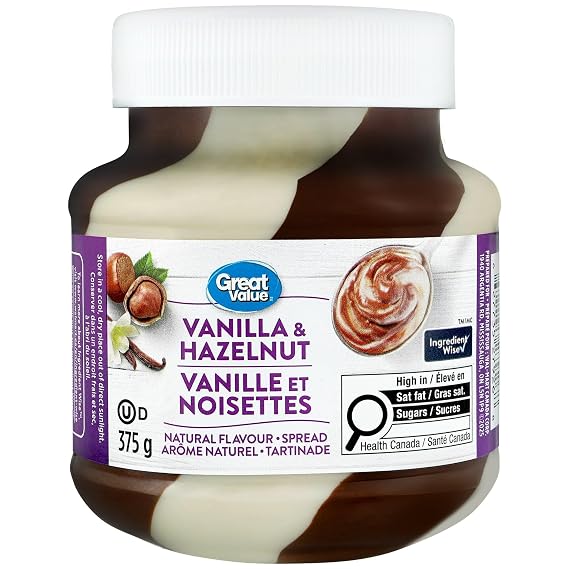 Great Value Crunchy Hazelnut Spread with Cocoa, 375g/13.2 oz
