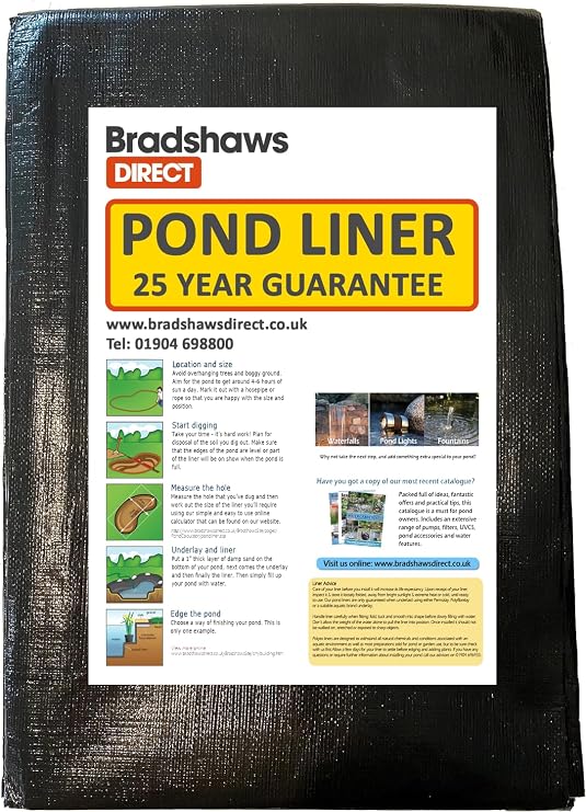 PondKraft 4m x 3mPond Liner | | Flexible and Durable | UV Resistant | Koi and Fish Pools | Heavy Duty