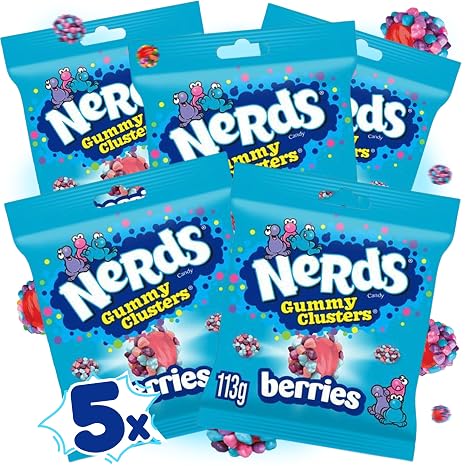 Gummy Clusters Very Berry 5x 113g (565g) XXL Very Berry Berries Packung - Amerikanische Süßigkeit Original aus USA Einzigartig und Lecker - Mengenrabatt Ideal zum Sparen (5x Packungen)