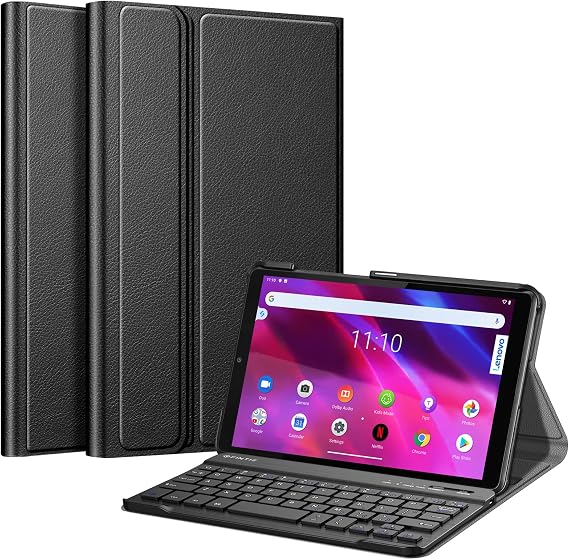 Fintie Keyboard Case for Lenovo Tab M8 HD LTE/Tab M8 HD TB-8505F TB-8505X/Smart Tab M8 TB-8505FS/Tab M8 FHD TB-8705F 8", Slim Shell Lightweight Stand Cover with Detachable Wireless Bluetooth Keyboard