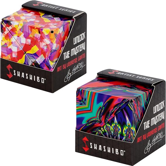 Shashibo DODECA Magnetic Puzzle Cube Bundle, Confetti & Chaos
