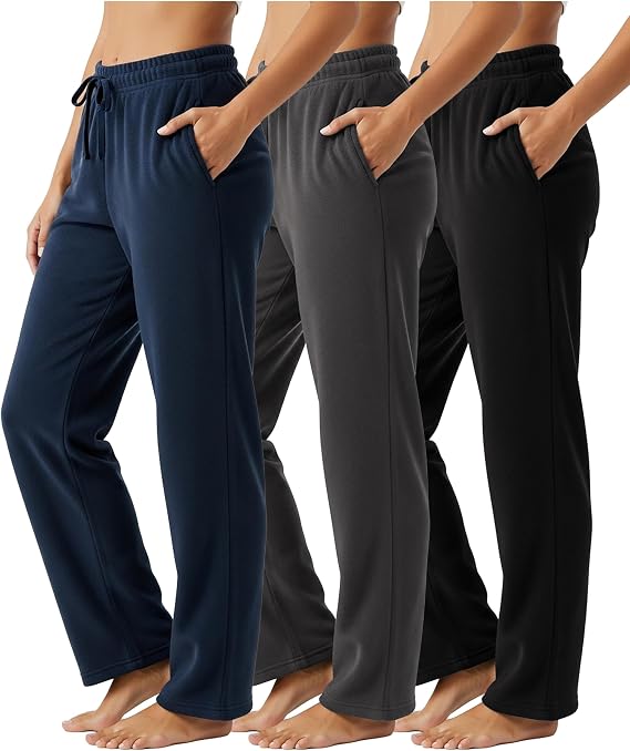 Andrew Scott Women's Ultra Soft Plush Lounge Pants | Cozy Polar-Fleece Pajama PJ Bottoms | Multi Packs
