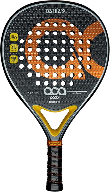 ACA Bahia 2 Professional Padel Racket | Superior Control & Power | 12K Carbon Faces | Drop Shape | 100% Carbon Frame | EVA Fusion Core