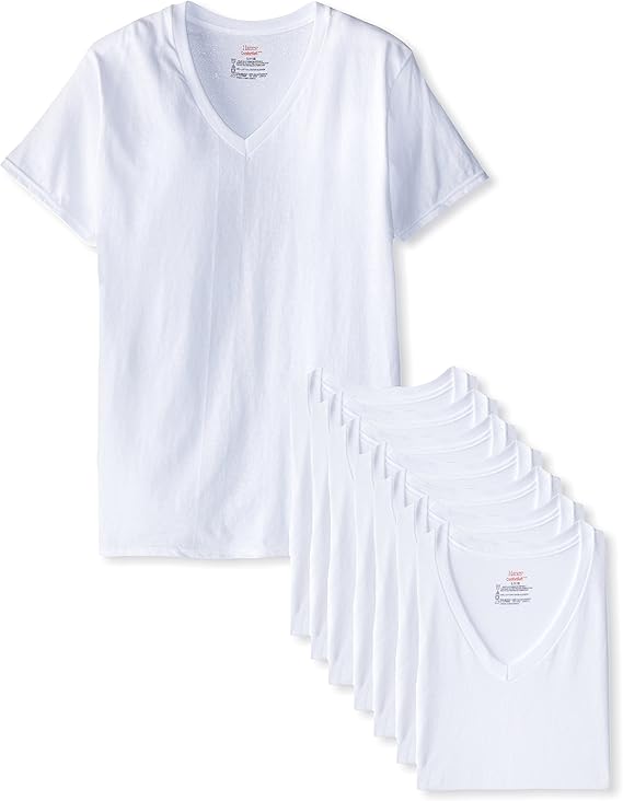Hanes Ultimate Men's 6-Pack Best V-Neck T-Shirt