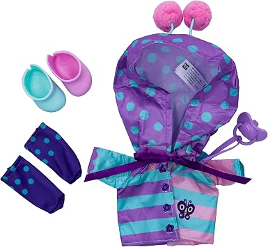 Cry Babies Rainy Time Outfit for Doll, Purple