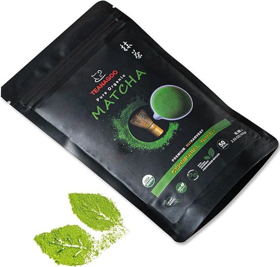 TEANAGOO Ceremonial Matcha(3.53oz/100g) whit Matcha Whisk Set