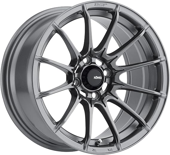 Konig DIAL IN Matte Grey Wheel with Painted Finish (15 x 8. inches /4 x 100 mm, 25 mm Offset)