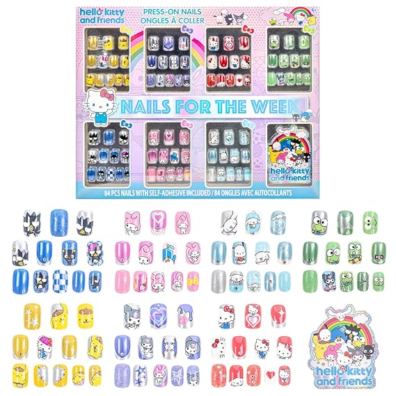 Hello Kitty Press-On Nails Set, 84-Piece, Ages 6+