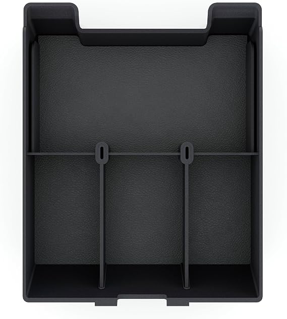 TWRAPS Armrest Organizer for Rivian R1S & R1T 2021-2026, Storage Tray Box Insert for Center Console Accessories Area Under the Armrest, Full Size Black fits Gen1 2021-2024 and Gen2 2025-2026