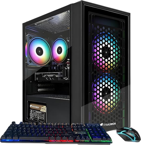 STGAubron Gaming PC Desktop,Core I5,RX 560 4G,16G RAM,512G SSD