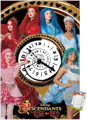 Trends International Disney Descendants: The Rise of Red - Group Wall Poster, 22.37 x 34.00, Poster & Mount Bundle