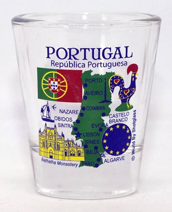 World By Shotglass Portugal EU Series Landmarks and Icons Shot Glass