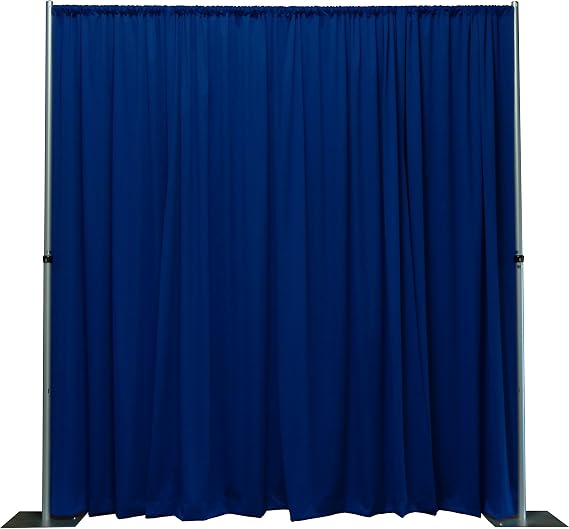 Tall 9 to 16 Foot Adjustable Height Pipe and Drape Kit (7 to 12ft Wide) (Royal Blue)