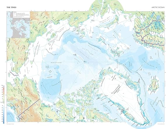 The Times Atlas: Arctic Ocean - 36.5 x 26.75 inch Poster - Front Lamination