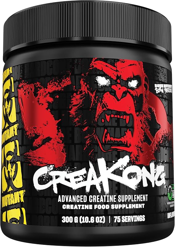 Mutant Creakong 300G Of Delivering Sheer Unadulterated Size And Power, A Creatine Blend That Delivers Only Pure Creatines From The Worlds Leading Creatine Sources.