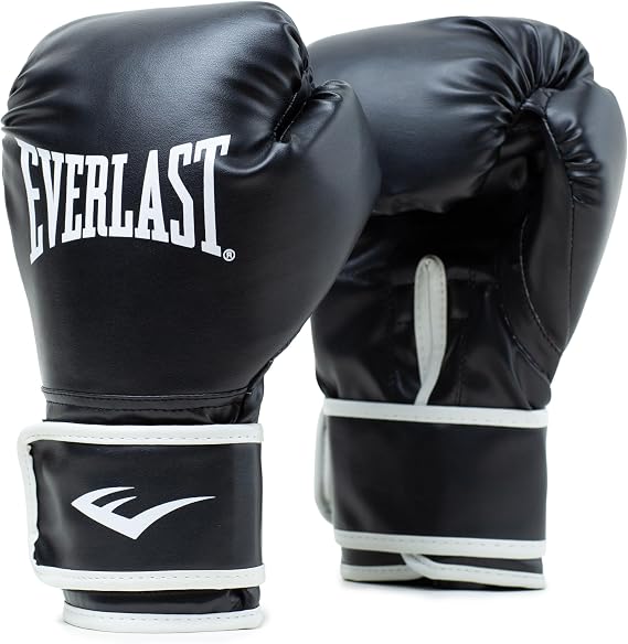 Everlast Core 2 Boxing Gloves Faux Leather Boxing Gloves for Sandbag Mitts & Fitness Double Layer Foam Padding Ergonomic Grip - Original Everlast