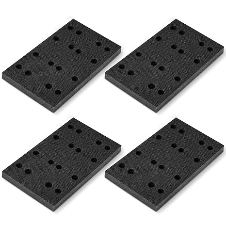 4 Pcs Soft Foam Sanding Pads Interface Sander Backing Pad, Hook and Loop Soft Sponge Cushion Interface Buffer Pad for Festool RS400 LS130 Sander, 80 x 133 x 12 mm