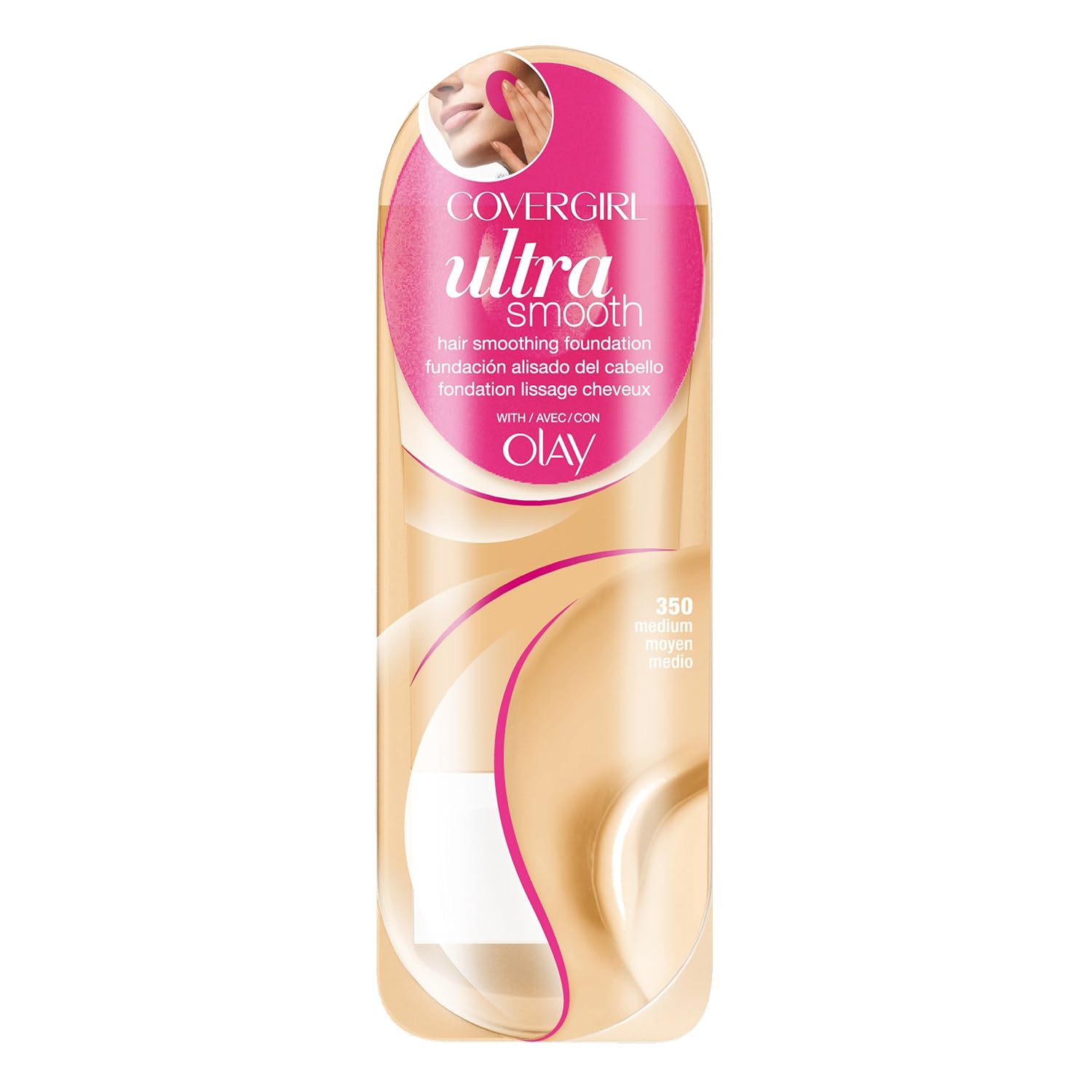CoverGirl Ultrasmooth Foundation Plus Applicator, Nude Beige 832, 0.85 Fluid Ounce