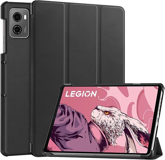 Kepuch Custer Case Compatible for Lenovo Legion Y700 3th 2025 TB-321FU/Y700 2th 2023 8.8",Ultra-Thin PU-Leather Hard Shell Cover - Black