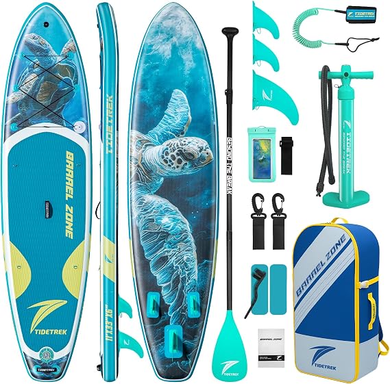 11'/11'6" x 33"/34" x 6" Inflatable SUP Paddle Board – Extra-Wide, Stable Stand Up Paddle Board with Premium Full Accessory Set for Adults & Youth