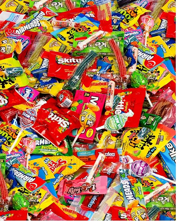 Bulk Candy Variety Pack Individually Wrapped, 2 lb Bag of Assorted Mixed Candy, Fruity Chewy Party Candy for Goodie Bags, Pinatas, Parades, Birthdays and Classroom Rewards