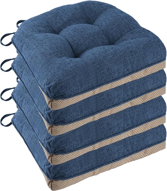 Chair Cushions for Dining Chairs Set of 4, 18"x18"x3", Royal Blue