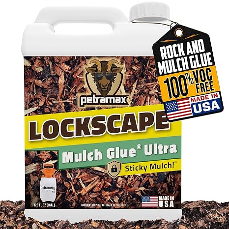 Lockscape Ultra Mulch Glue for Landscaping, 1 Gallon