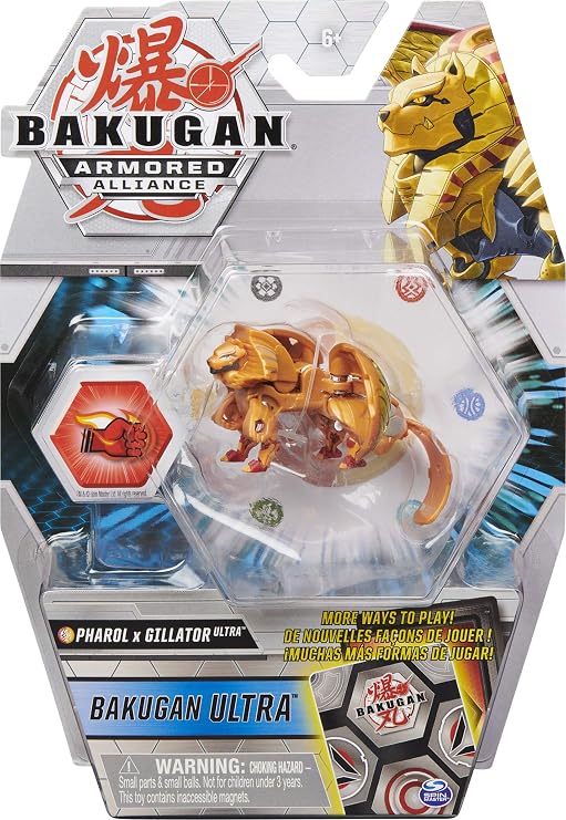 Bakugan Ultra, Fused Pharol x Gillator, 3-inch Tall Armored Alliance Collectible Action Figure and Trading Card