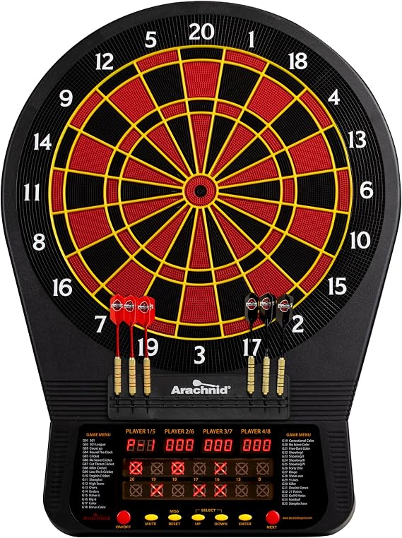 Arachnid Cricket Pro Tournament-Quality Electronic Dartboard up to 40 Games and 315 Variations (Including Popular Cricket Modes)