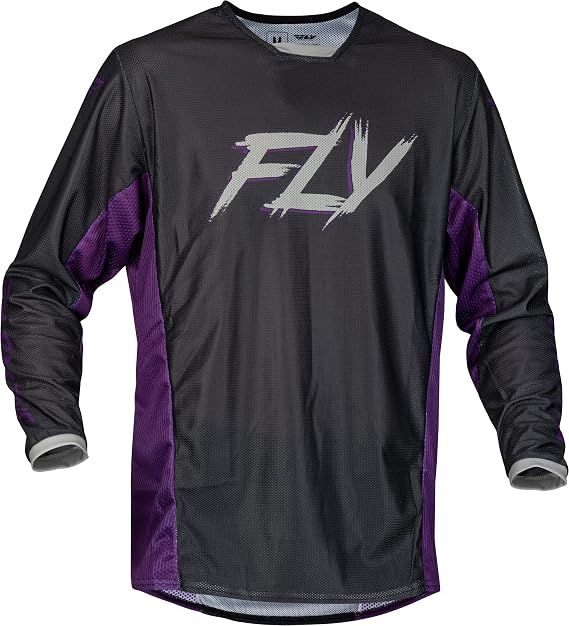 Fly Racing 377-3102X Kinetic Mesh Rave Jersey Black/Purple/Silver 2X