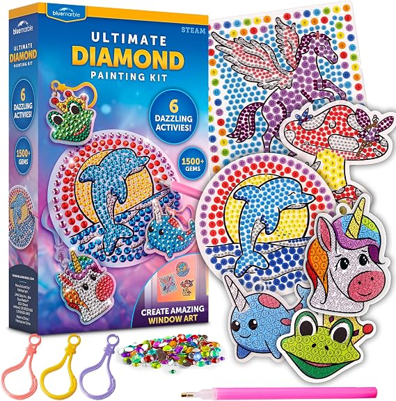 Blue Marble Ultimate Diamond Painting Art Kit with 6 Craft Activities