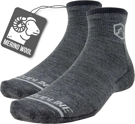 CloudLine - Merino Wool Socks for Men & Women, Wool Running Socks - Light Cushion, Breathable, Moisture Wicking - Made in USA