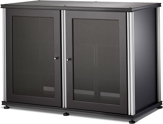 Salamander Synergy 323 Four-Shelved A/V Cabinet (Black/Silver)