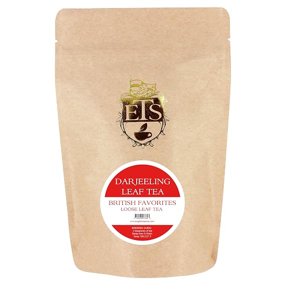 Darjeeling Fine Loose Leaf Tea Pouches - 16oz | Light and Fragrant Blend | Small Leaf Size for Faster Brewing | Premium India Single Origin Estate Tea | Great for Morning or Afternoon Use