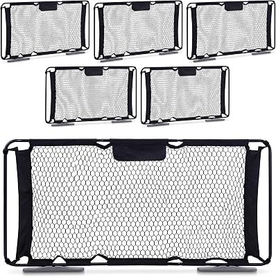 6 Packs Court Divider Set Portable Ball Court Barrier for Ball Matches, Practices, and Events, 59 x 32 Black