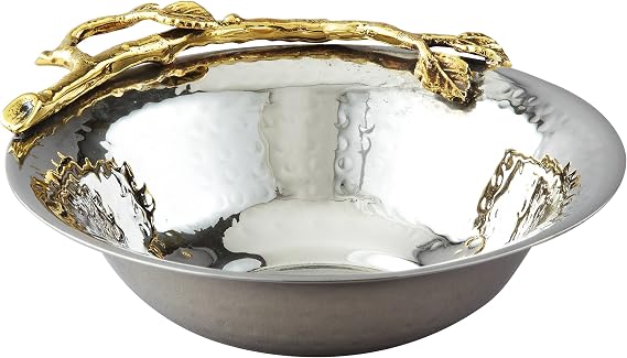 Elegance Golden Vine Hammered Bowl
