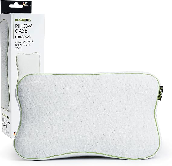 BLACKROLL - Original Pillowcase, for Recovery Travel Pillow, Breathable, Soft, Quick-Drying, Easy Zipper Closure, Ultra-Fine Ventilation Hole Pillow Case, Grey