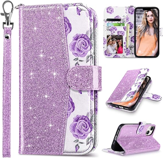 ULAK Compatible with iPhone 13 Wallet Case for Women,